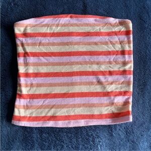 American Eagle Outfitters Pink Ribbed Tube Crop Top NWOT
